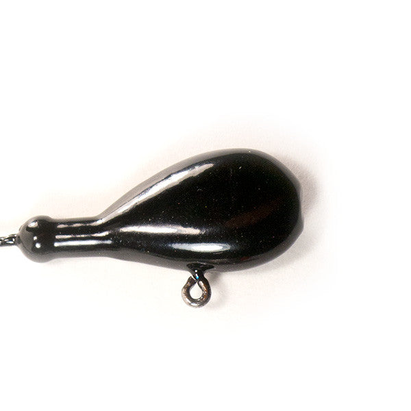 Black Flat Walleye Head Jig