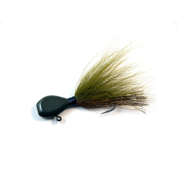 Olive Flathead Walleye Jig