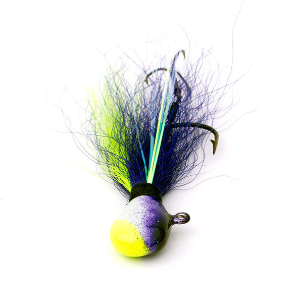 Purple Flat Head Bucktail Jig 1/2 oz